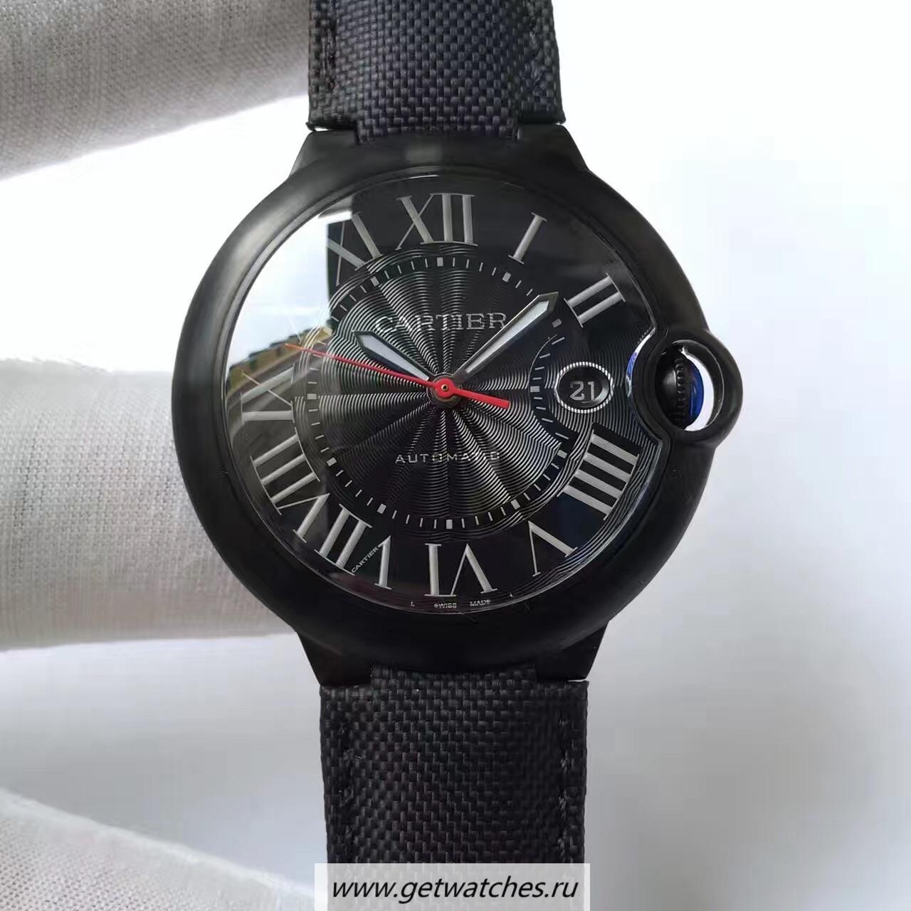 Copy Ca*t1er Ballon Bleu WSBB0015 42mm HBB V6F PVD Black Dial 2824