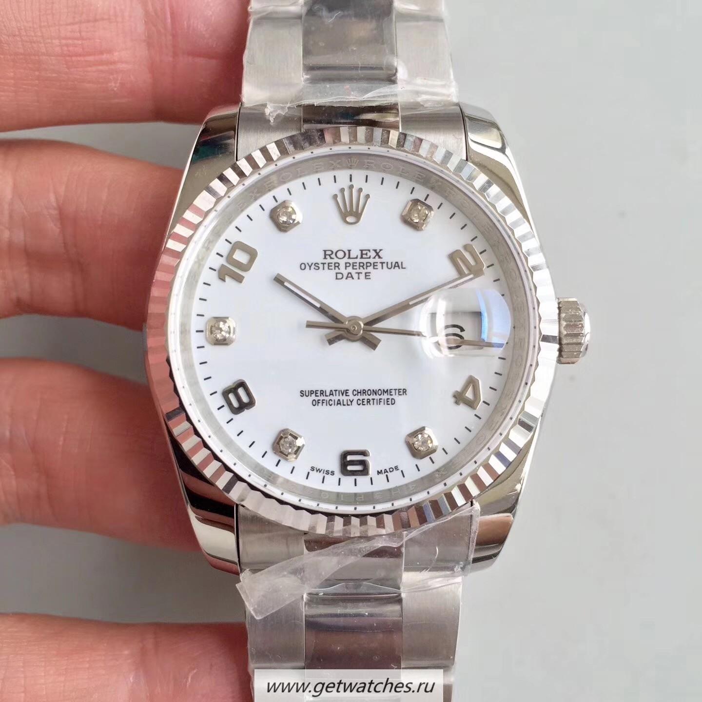 Perfect Replica R01ex Datejust 36mm 116234 MITF SS 904L White Dial 3135
