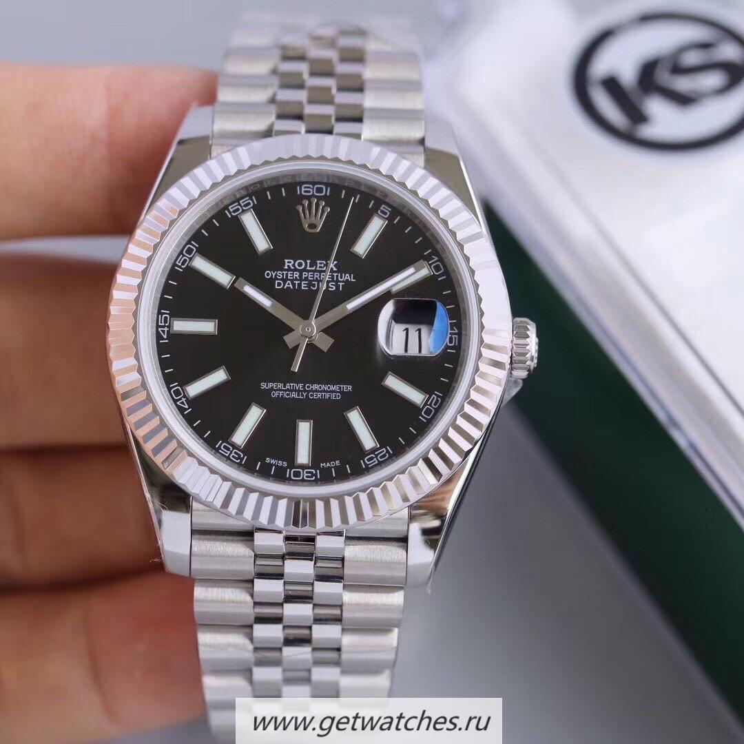 Fake R01ex Datejust II 126334 41mm KSF SS Black Dial 2836