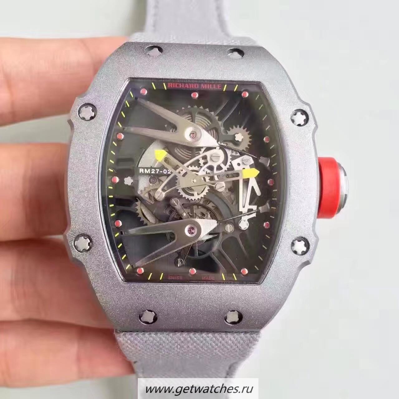 Shop Richard Mille RM27-02 SS Black & Skeleton Dial M9015